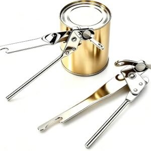 2 Pack Butterfly Manual Can Opener?Stainless Steel Heavy Duty Tin Opener with Bottle Opener,Can Openers for Arthritic Hands Camping Picnic Home Cooking Restaurant UK Use