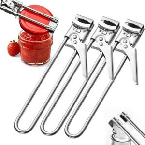 Adjustable Can Opener, Multifunctional Stainless Steel Jar Opener, Manual Lid Opener for Jars and Bottles, Easy Grip Jar Opener for Weak Hands, Kitchen Gadget (3PCS)