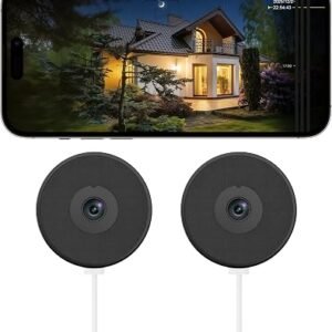 BoyKeep Window Camera 2 Pack, 4MP Indoor Camera with App, Dual-Band WiFi 6 Cameras for Home Security with Full Color Night Vision, AI Person & Motion Detection, 24/7 Recording, Compatible with Alexa