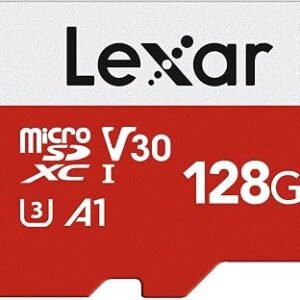 Lexar Micro SD Card 128GB E Series, Up to 100MB/s, microSDXC | UHS-I, U3, V30 , A1, Class10, High Speed TF Card, SD Card with Adapter