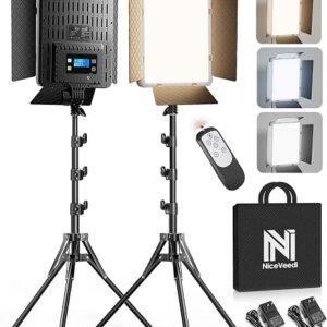 NEEWER BASICS 21W Handheld LED Fill Light 35.5"/90cm, Bi Color, GC21B | Portable Inflatable TPU Video Light, 2700-6500K, 1300Lux, 12 Effects, CRI95, 2500mAh, for Studio Photography Video Recording