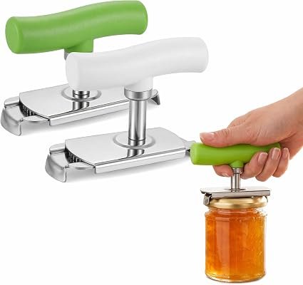 2Pcs jar openers for Arthritis Hands, Adjustable Stainless Steel Jar Opener for Weak Hands UK Easy Grip Kitchen Tool for Arthritic Hands Daily Kitchen Food Preparation Outdoor Activities