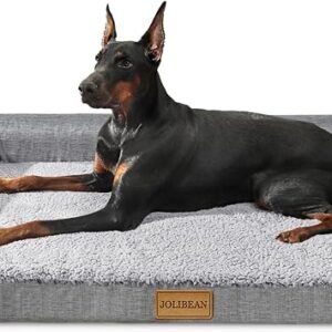 Orthopedic Large Dog Bed Washable Pet Sofa Bed 91X61cm Grey