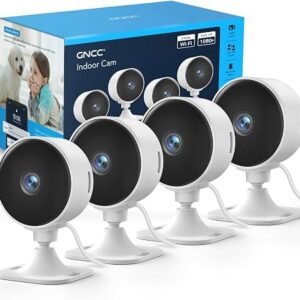 GNCC GC3 4-Pack Indoor Cameras for House Security, 1080P Pet Camera | Motion/Sound Detection, Fixed Lens, 2-Way Audio, SD Card or Paid Cloud, Easy Install,...