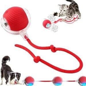 Interactive Cat Dog Ball Toy ? 360? Smart Rolling Pet Ball with Tail