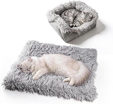 Cat Bed, Cat Beds For Indoor Cats Soft Plush Pet Cushion 61x51cm