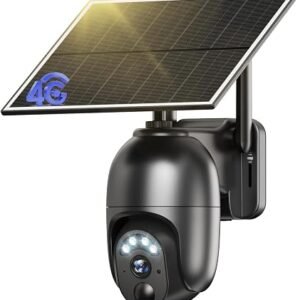 NUASI 4G LTE Security Camera, 2K No WiFi CCTV Solar Camera With SIM Card | Outdoor Wireless, 360° PTZ, Colour Night Vision, PIR Motion Detection, 2-Way Talk...