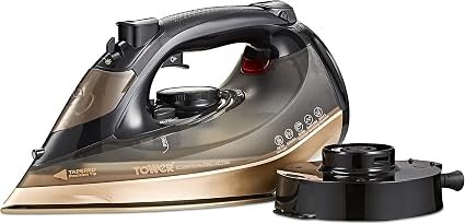Tower Cordless Steam Iron, 2800W, Black & Gold