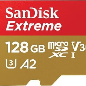 SANDISK Extreme microSD Card + Adapter 128GB, Up to 190MB/s Read Speeds