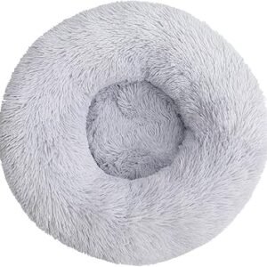 Small Dog Bed Cat Beds For Indoor Cats Doughnut Pet Bed Rabbit Pillow Dog Basket Kitten Beds Kennel Puppy Sofa Round Cat Plush for 3KG