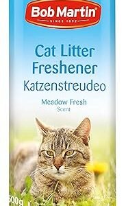 Bob Martin Cat Litter Freshener Powder, Meadow Fresh Scent - Effective Odour Control for Longer Lasting Freshness, Made in the UK (500g)