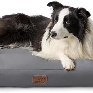 Bedsure Washable Dog Bed with Oxford Cover for Dogs, 91x68x9cm Grey