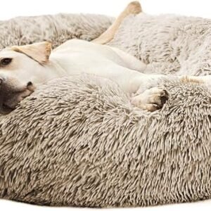 ANWA Dog Beds Calming Donut Cuddler, Puppy Dog Beds Large Dogs, Indoor Dog Calming Beds Large,30''