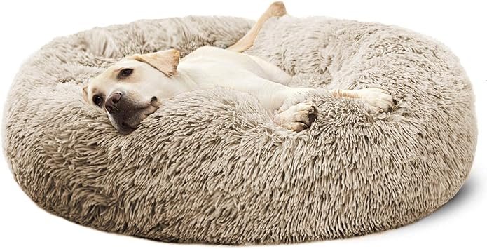 ANWA Dog Beds Calming Donut Cuddler, Puppy Dog Beds Large Dogs, Indoor Dog Calming Beds Large,30''