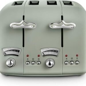 De'Longhi Argento Flora CT04.GR 4 Slice Toaster - Peppermint Green
