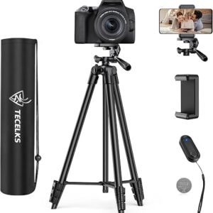 Lamicall 67inch Camera Tripod, [Rapid Leg Deployment] Camera Stand | 170cm Travel Tripod Camera, 3-Way Head 8kg Max Load, with Phone Holder & Carry Bag, for DSLR, GoPro, Pocket 3/4, iPhone 18/17