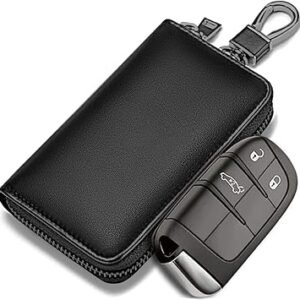 Faraday Pouch for Car Keys, Car Key Signal Blocking Bag for Car, Faux Leather RFID Key Pouch Faraday Bag for Keyless Car