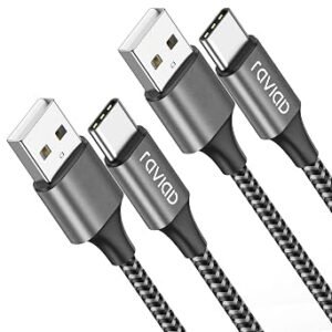 RAVIAD USB C Charger Cable 2M 2Pack, USB to USB C Cable Fast Charging Cable