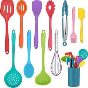 Onader 12Pcs Kitchen Utensil Set, Silicone Cooking Utensils with Holder
