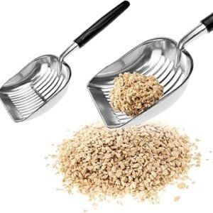 Metal Cat Litter Scoop, Litter Pet Shovel, Cat Litter Sifter with Comfortable Long Handle