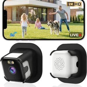Safeview Window Camera 3MP 2K, Wireless Indoor Window Cameras for Home Security and Looking Outside, 2.4/5GHz WiFi Surveillance, AI Color Night Vision, 24/7 Recording, Motion Detection(1 pack)