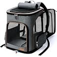 pecute Cat Backpack Large Space, Cat Carrier Backpack Bubble, Grey | Stable Pet Carrier, Pet Backpack With Sun Protection Roller Blinds, Breathable Dog...