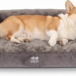 Harbour Housewares Small Dog Bed Orthopaedic Waterproof Egg Crate Foam