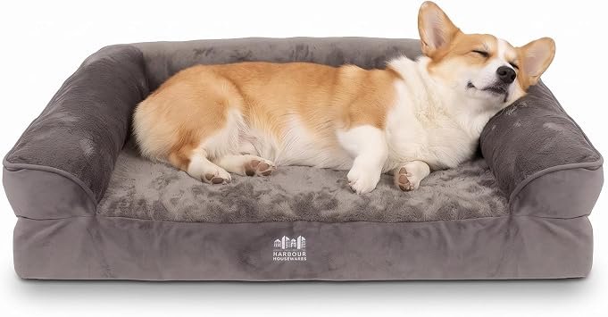 Harbour Housewares Small Dog Bed Orthopaedic Waterproof Egg Crate Foam