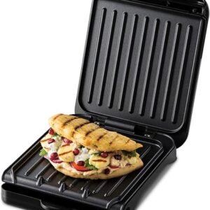 George Foreman Small Electric Fit Grill, Non-Stick Plates, Black, 25800