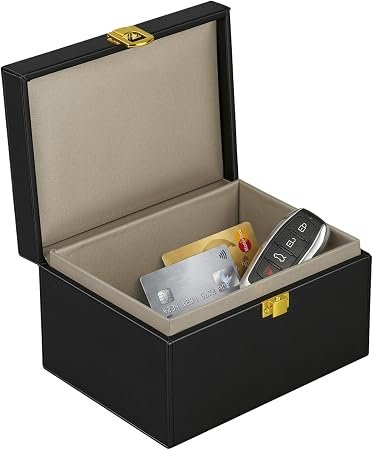Faraday Box for Car Keys, Keyless Entry Car Key Signal Blocker Box ? Anti-Theft Key Fob Protector, RFID Key Box Signal Blocker, 16x12x9.3cm