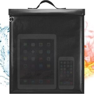 Extra Large Faraday Bag with Handle, 13'' X 10'' Faraday Cage for Laptops & Tablet, Waterproof & Fireproof Faraday Key Fob Protector, Anti-Theft Faraday Bag for Phones, RFID Signal Jammer Blocker