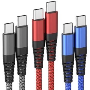 USB C Charger Cable,3Pack 1m USBC to USBC Cable,60W Fast Charging Cord