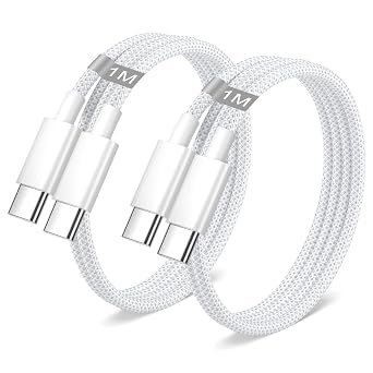 iPhone 18 17 16 15 USB C Charger Cable, 2Pack 1M 60W USB C Fast Charger Cable Lead Wire Type C Charger Cable Fast Charging Apple USB C Cable for iPhone 15 16 17 18 Pro Max/Plus/16e, iPad Pro/Mini 7 6