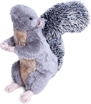 Petface Cyril The Squirrel Plush Dog Toy with Squeaker (Pack of 1) | Soft, Durable Material, for Interactive Play, Cuddly & Comfortable