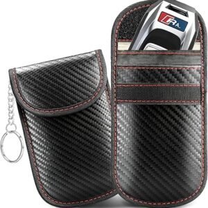 Nestling Pack of 2 Signal Blocking Faraday Pouch for Car Keys, RFID Key Fob Protection Bag, Anti-Theft Remote Entry for Car Security