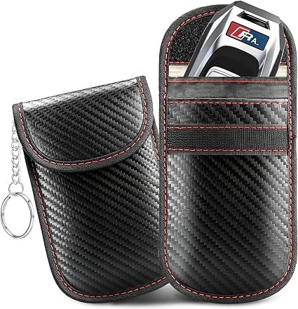 Nestling Pack of 2 Signal Blocking Faraday Pouch for Car Keys, RFID Key Fob Protection Bag, Anti-Theft Remote Entry for Car Security