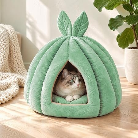 Cat Beds for Indoor Cats - Kitten Bed with Anti Slip Bottom 45?45?40CM