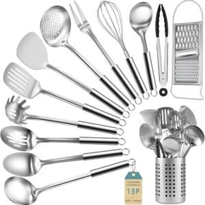 Pleafind 13 Pcs Kitchen Utensils Set with Utensil Holder