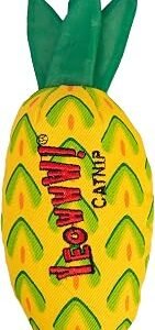 YEOWWW! Pineapple Catnip Toy For Cats, Yellow, 7", for All Breed Sizes