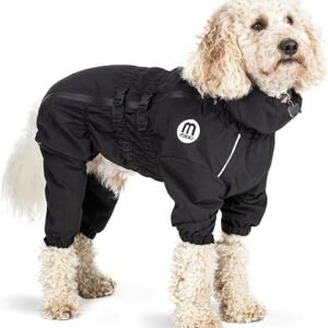 Mikki Doodles Dog Raincoat, Waterproof, Windproof, Silky Lining, Less Friction Means Less Knots & Tangles, Size Medium c