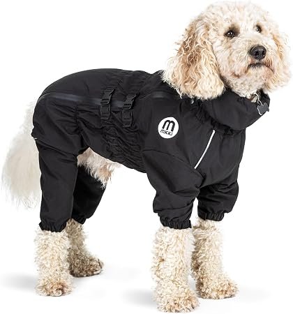 Mikki Doodles Dog Raincoat, Waterproof, Windproof, Silky Lining, Less Friction Means Less Knots & Tangles, Size Medium c