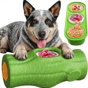 KADTC XL 3-in-1, Frozen Treat Dog Toy, Tough Chew Toy, Lick Bone for Dogs | Three-cavity tray keeps refills ready; easier nail trims, brushing, paw cleaning...