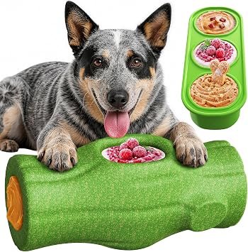 KADTC XL 3-in-1, Frozen Treat Dog Toy, Tough Chew Toy, Lick Bone for Dogs | Three-cavity tray keeps refills ready; easier nail trims, brushing, paw cleaning...