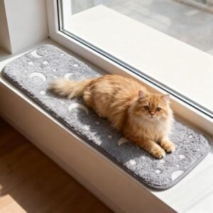 Pet Prime Cat Window Bed Mat, Cat Window Hammock, Sill Non-Slip Lounger Cushion for Windowsill 90x28cm(Luminous Print)