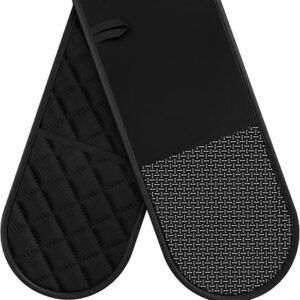 Oven Gloves Heat Resistant, Anti-Slip Silicone Oven Glove for Cooking