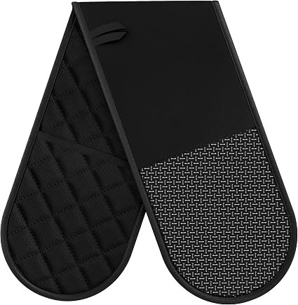 Oven Gloves Heat Resistant, Anti-Slip Silicone Oven Glove for Cooking