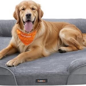 Feandrea Dog Bed Sofa, for Medium Dogs, Orthopedic Dog Couch,106 x 76 x18cm