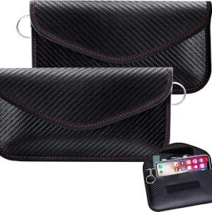 Bansusu 2Pcs Faraday Pouch Faraday Bags RFID Blocker Bags with Sturdy Hook | Complete Protection,For Car Security Anti-Theft RFID Car Key Holder Car Safety...