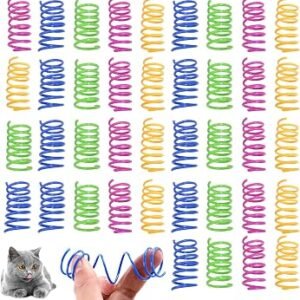 40 Pcs Cat Spring Interactive Toy,for Swatting,Biting,Hunting