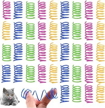 40 Pcs Cat Spring Interactive Toy,for Swatting,Biting,Hunting